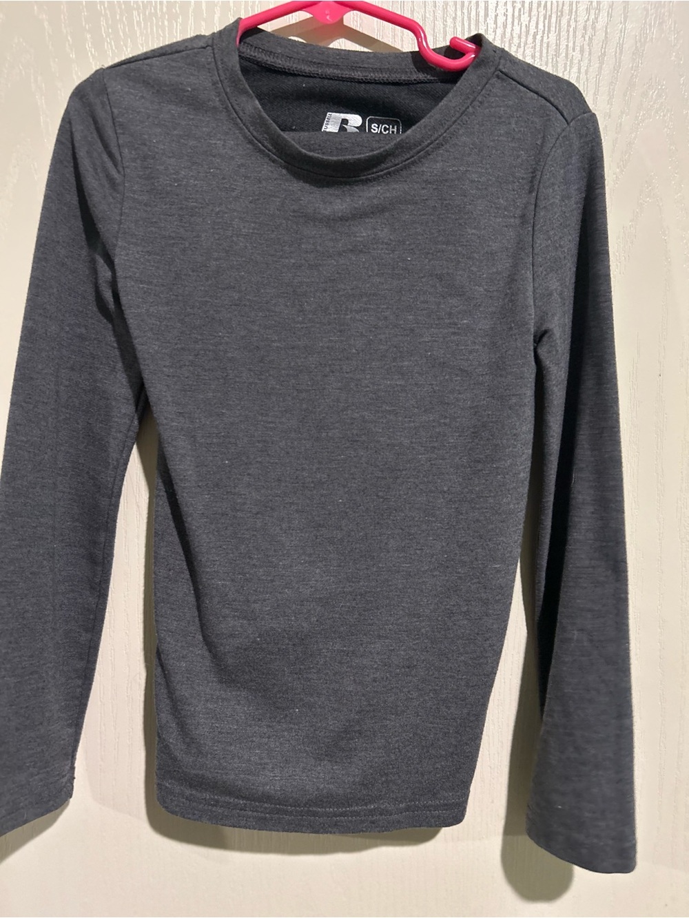 Russell Athletic Dark Charcoal Long Sleeve Crew Tee